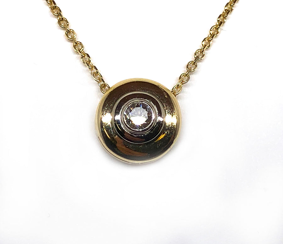 Diamond Pendant in 14 Karat Yellow Gold