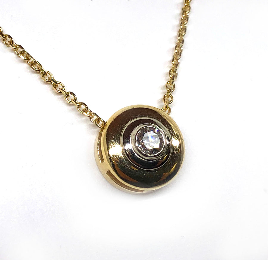 Diamond Pendant in 14 Karat Yellow Gold