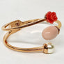 Rebecca Bracelet Pearl Pink Coral Red Rose