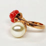 Rebecca Pearl and Rose Ring 18K Plated