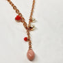 Rebecca Necklace 18K Plated with Rose Pearl and Coral