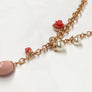 Rebecca Necklace 18K Plated with Rose Pearl and Coral
