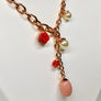Rebecca Necklace 18K Plated with Rose Pearl and Coral