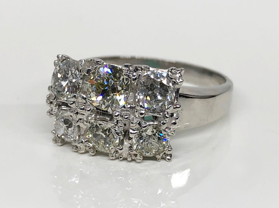 Fashion Diamond Ring in 14 Karat White Gold