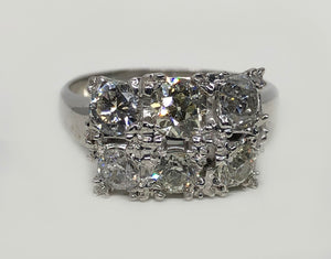 Fashion Diamond Ring in 14 Karat White Gold