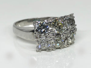 Fashion Diamond Ring in 14 Karat White Gold