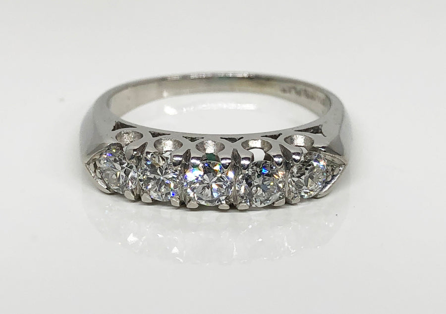 Traditional Platinum Diamond Band