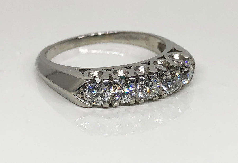 Traditional Platinum Diamond Band