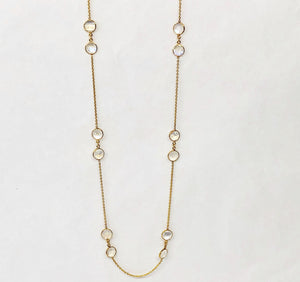 Moon Stone Nechlace in 18 Karat Yellow Gold