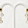 Moon Stone Earrings Dangle in 18 Karat Yellow Gold