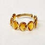 Citrine Expandable Ring in 18 Karat Yellow Gold
