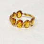 Citrine Expandable Ring in 18 Karat Yellow Gold