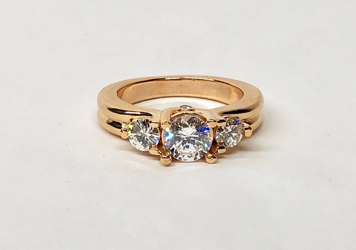 Diamond Ring Rose Gold Semimount 14Karat Gold