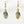 Opal Inlay Dangle Earrings 14 Karat Yellow Gold