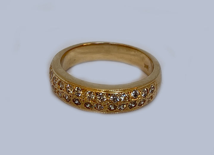 Wedding Diamond Band 14 Karat Yellow Gold