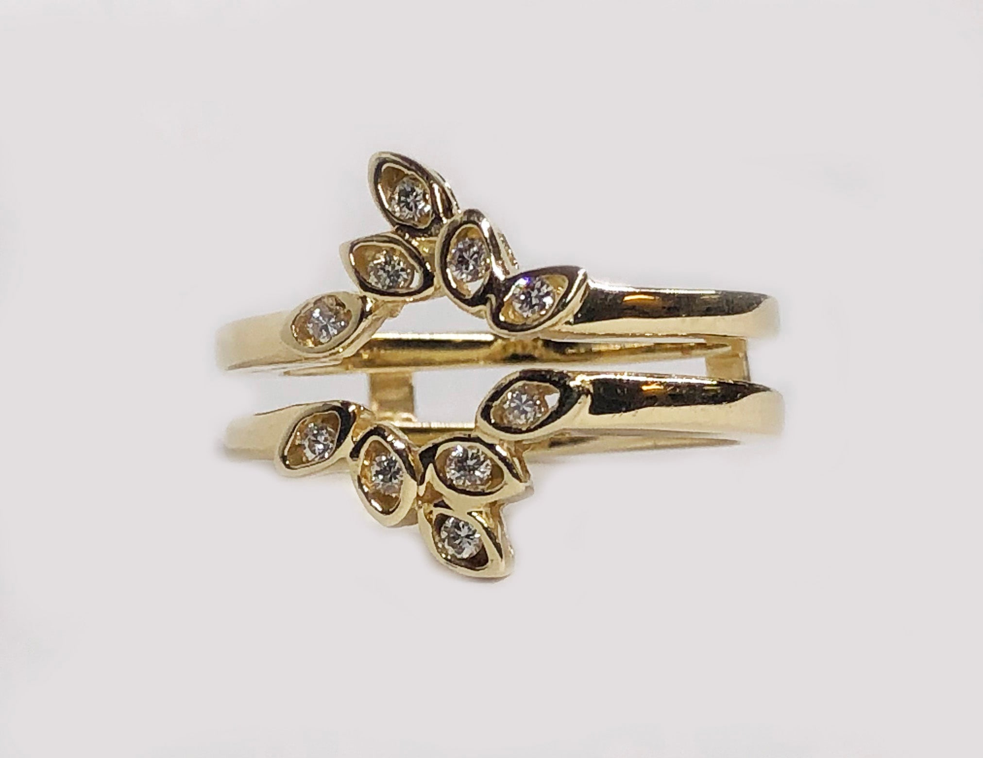 Diamond Ring Guard 14 Karat Yellow Gold
