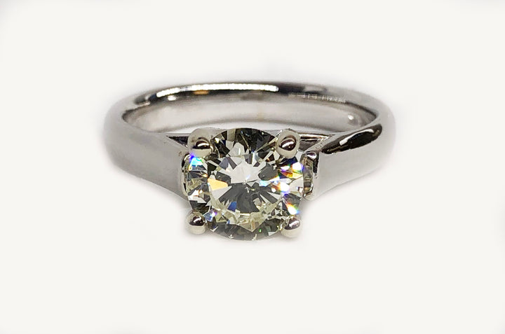 Diamond Engagement Ring 14 Karat White Gold