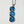 Natural Large Blue Faceted Topaz Pendant 14 Karat White Gold