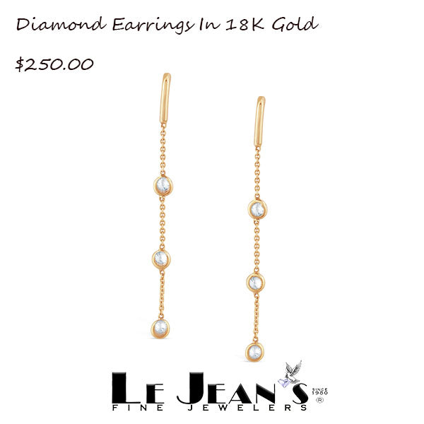 Diamond Earrings In 18K Gold