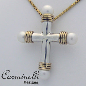 The Way of the Cross Collection Sterling, 14 Karat Yellow Gold and  Pearls
