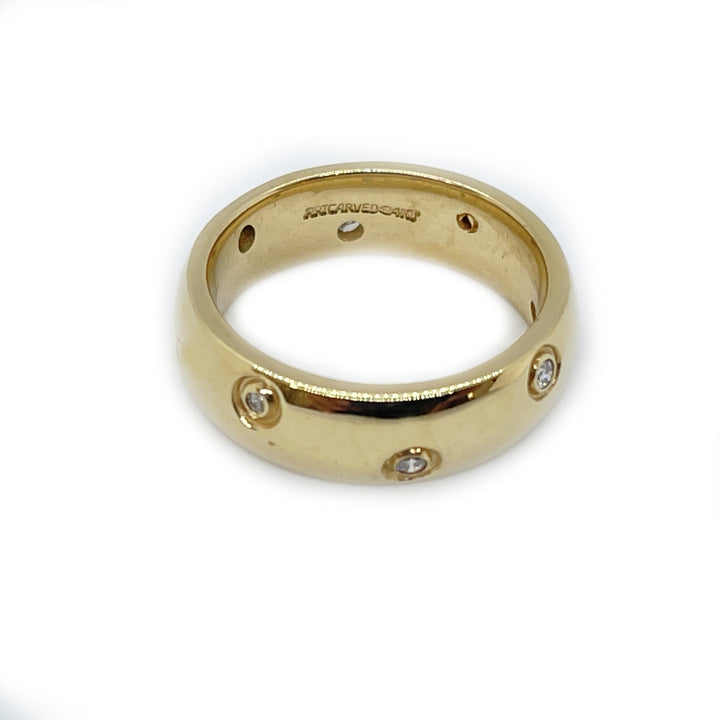 Diamond Wedding Band 14Karat Yellow Gold