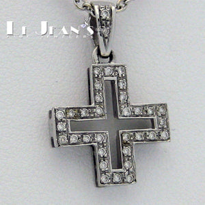 Diamond Cross White Gold