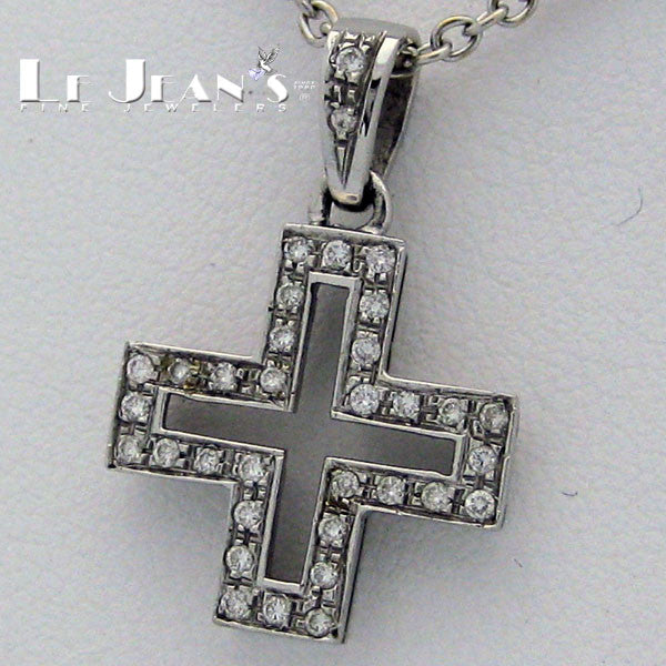 Diamond Cross White Gold