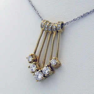 Diamond Pendant Sliders 14karat Yellow Gold