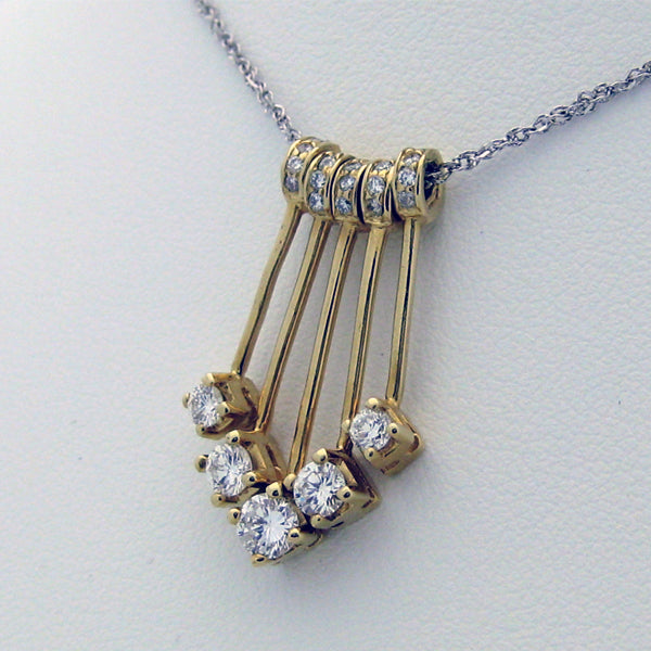 Diamond Pendant Sliders 14karat Yellow Gold