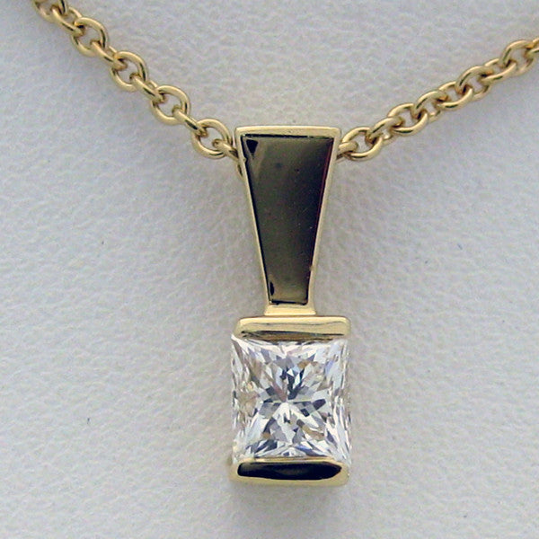 Diamond Pendant Princess Cut Diamond