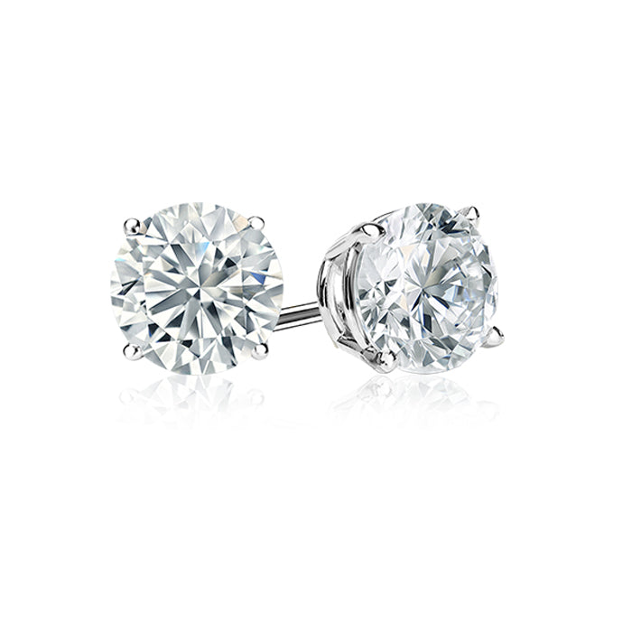 Diamond Studs Earrings .50Ct Tw.White Gold