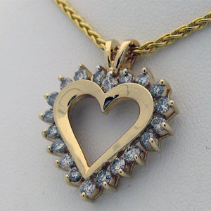 Diamond Heart 14karat Yellow Gold