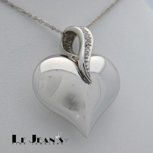 Diamond Heart in White Gold