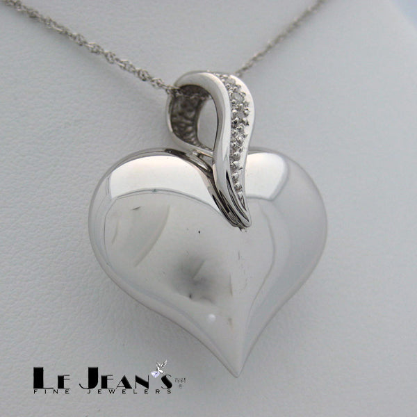 Diamond Heart in White Gold