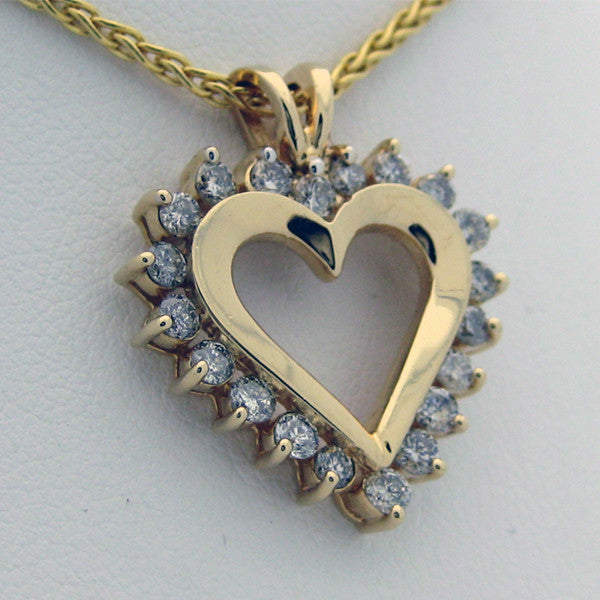 Diamond Heart 14karat Yellow Gold