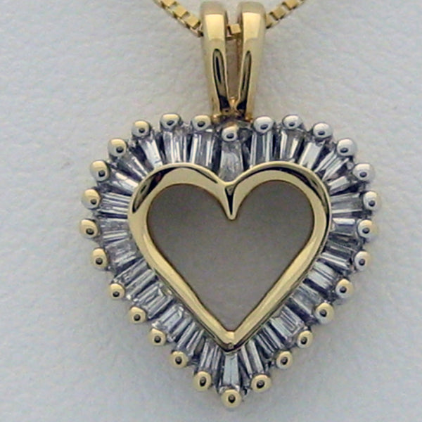 Diamond Heart 14karat Yellow Gold Small