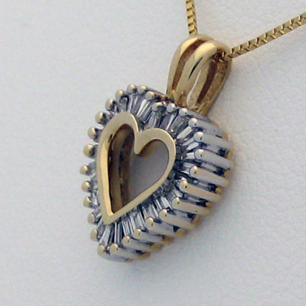 Diamond Heart 14karat Yellow Gold Small