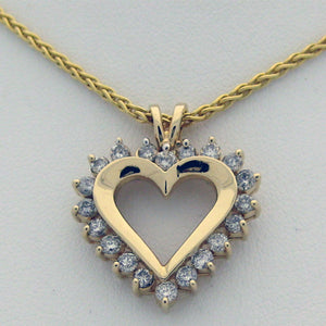 Diamond Heart 14karat Yellow Gold