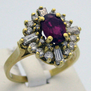 Ruby and Diamond Ring in 18K Yellow Gold
