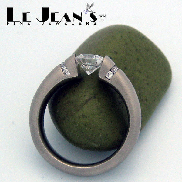 Tension Ring 14 Karat White Gold – LeJean`s Fine Jewelers